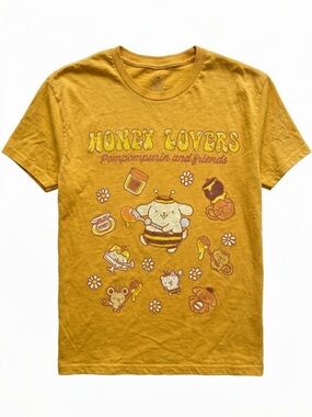 Sanrio Pompompurin Honey Lovers Mustard Yellow Graphic Tee